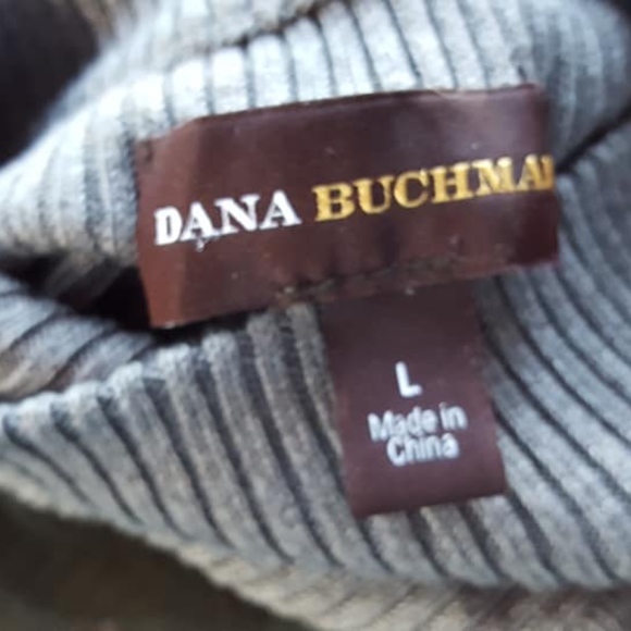 Gray Large Dana Buchman Sleeveless Mockneck - Picture 5 of 8